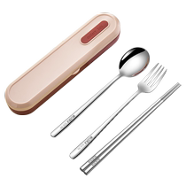 316 stainless steel tableware set for one person spoon chopsticks portable storage box take-away tableware chopsticks and spoon personal