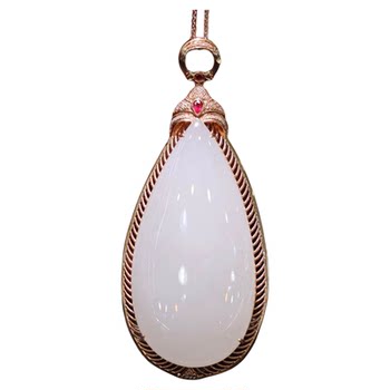 Original design jade gold inlaid jade necklace as a gift for mother