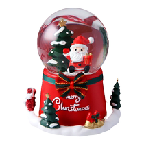 Christmas gift for the elderly glowing rotating crystal ball music box for girls Christmas Eve childrens music box for boys and girls