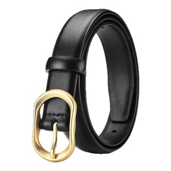 Concisekite top layer cowhide leather belt for women