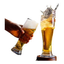 Large glass beer mug for household large-capacity creative internet celebrity personality draft beer commercial good-looking craft beer bar mug