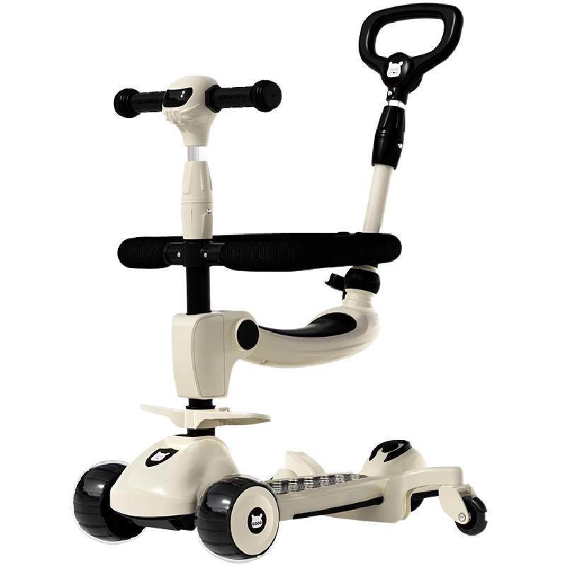 Children aged 1 to 3 years old can sit on the scooter and ride it to prevent rollover