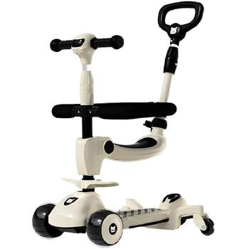 Children aged 1 to 3 years old can sit on the scooter and ride it to prevent rollover