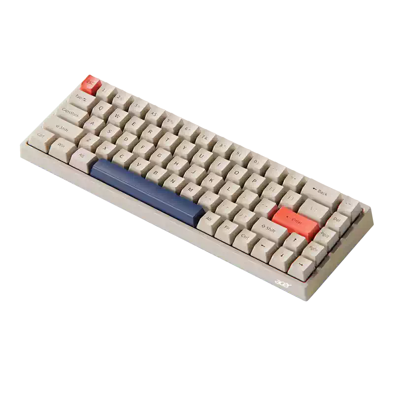 Acer宏碁三模機械鍵盤RGB發光68鍵無線藍牙遊戲鍵鼠組