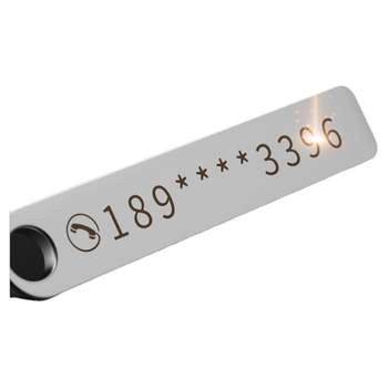 Customized engraved anti-lost number plate car keychain phone cell phone men's small jewelry pendant stainless steel pendant