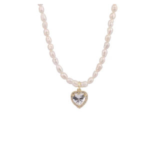 Hepburn style romantic little heart full of love necklace