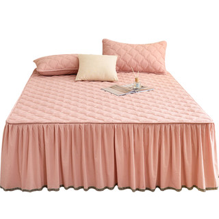 Pure cotton bed skirt, ugly bed cover, dustproof, machine washable