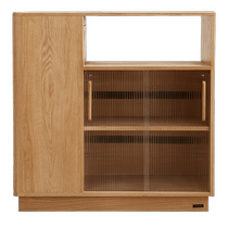 Quanyou Home Furnishing Log Style Solid Wood Side Cabinet Small Apartment Entrance Cabinet Entrance Cabinet Dining Room Partition Cabinet DW8062