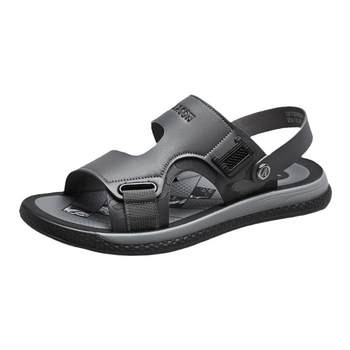 Yerkan Sandals ຜູ້ຊາຍ 2024 Summer ຄົນອັບເດດ: ໃຫມ່ທ່າອ່ຽງສອງສວມໃສ່ເກີບຫາດຊາຍຫາດຊາຍກາງແຈ້ງເກີບຫາດຊາຍສໍາລັບຜູ້ຊາຍ