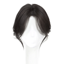 Bangs piece female wig piece to increase hair volume fluffy real hair on top of head cover gray hair invisible and traceless high skull top replacement piece