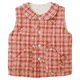 ສີແດງ pony ຝ້າຍ quilted vest ບາດເຈັບແລະໃນປີສັດ