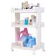 Floor-standing plastic basin artifact storage multi-layer shelf