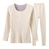 Thermal underwear for women thickened and velvet Defa thermal bottoming shirt one-piece top new autumn clothes and long trousers set for winter