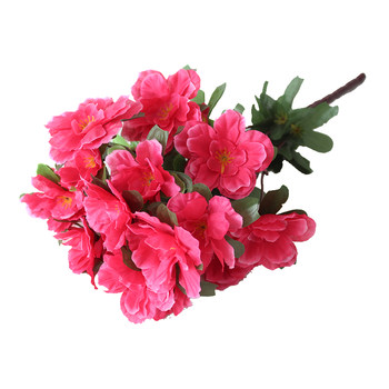 ສາຂາ azalea simulated, azalea plastic ຕຽງດອກໄມ້ປອມ, ໂຄງການຕົບແຕ່ງສວນ, ພື້ນທີ່ຮ້ານດອກໄມ້ຜ້າໄຫມ Landscaping