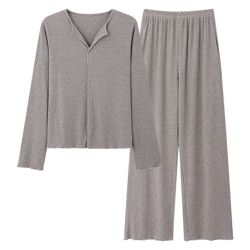 Ancient and modern modal colored cotton threaded pajamas set