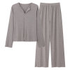 Ancient and modern modal colored cotton threaded pajamas set