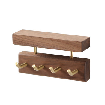 Black walnut simple wind door without punching coat hanger