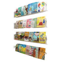 Wall storage rack transparent punch-free acrylic bookshelf door wall hanging storage childrens picture book wall display rack