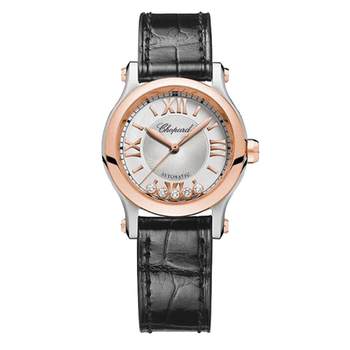 Second-hand 95 new chopard happy sports series women's watch automatic mechanical girls' watch happy diamond