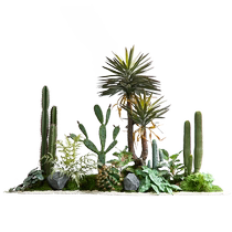 Simulated green plants indoor under-stair landscaping simulated cactus ornaments corner potted plants landscape plants landscaping decoration