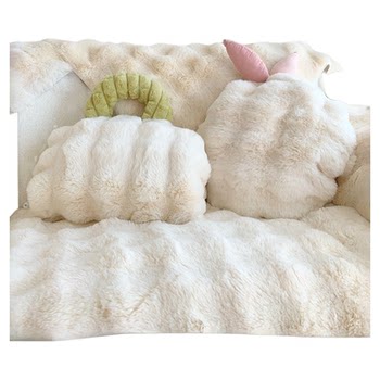 Rabbit plush pillow and quilt 2-in-1 cat-like feeling