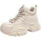 Camel thick-soled dad shoes warm high-top shoes for women