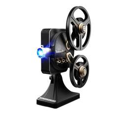 JMGO 1895 vintage movie machine 0.47 chip retro projector home bedroom HD projection mobile phone 1080P screen home movie projector 2457