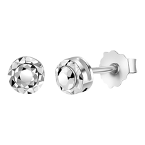 Caibai Jewelry Pt950 Platinum Earrings Classic Fashion Sparkling Car Flower Round Platinum Stud Earrings