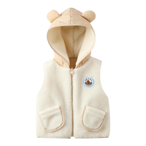 (Double-sided) PawinPaw Cartoon Bear Childrens Clothing 24th Autumn and Winter New Mens and Womens Treasure Hooded Vest Cute
