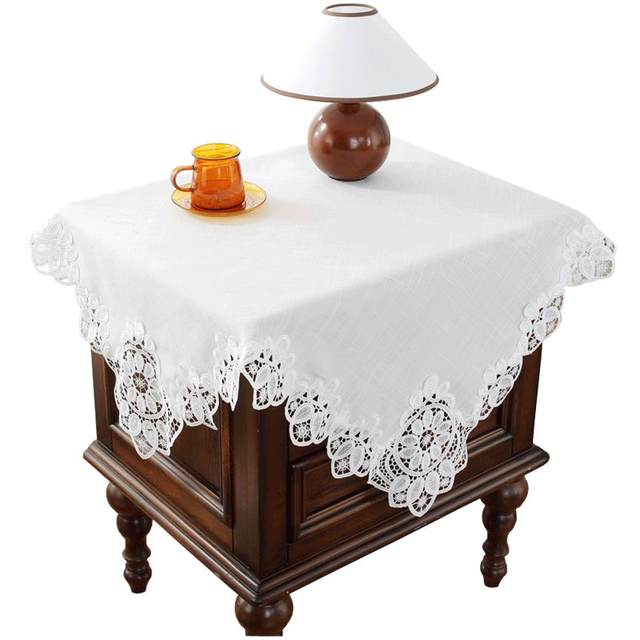 Weimi 9951 versatile white lace bedside table cover cloth