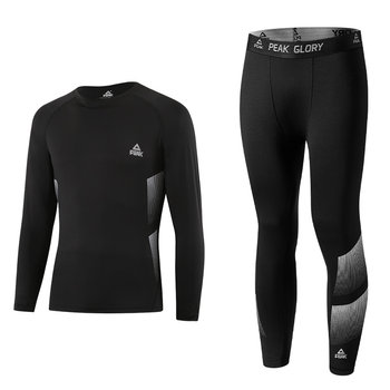 Peak fleece tights for men running quick-drying clothing