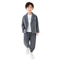 Romon Boys Suit 2024 New Trendy Spring and Autumn Korean Version Medium and Large Children Host Casual and Handsome Dress