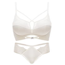 Amorous Cat Sexy Pure Desire BAO WEN Underwear Womens Small Breast Gathering to Make Bigger Wireless Anti-Sagging Bra Set 2024