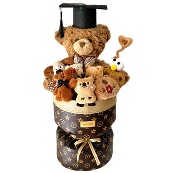 bouquet doll, teddy ຫມີທີ່ສູງທີ່ສຸດຂອງຂວັນຫົວຫມາ, ຂອງຂວັນວັນເກີດສໍາລັບເດັກຊາຍແລະແຟນ, ຂອງຂວັນຮຽນຈົບວັນແຫ່ງຄວາມຮັກ