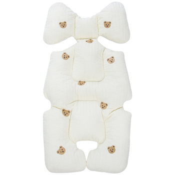 Stroller cushion stroller cotton cushion baby pure cotton ramie baby seat all season universal warm cushion