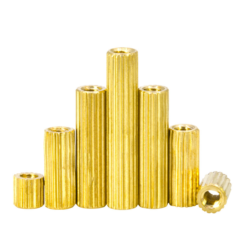 Knurled double-pass circular security monitoring screw column