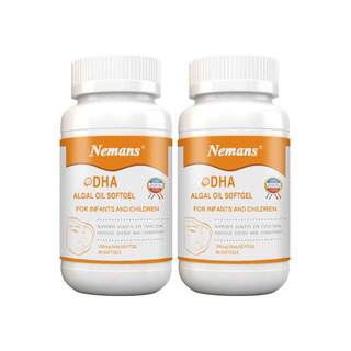 【自营】纽曼思(原名纽曼斯)进口藻油DHA婴幼儿&儿童可食用90粒*2
