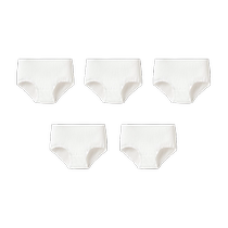 Balabala Childrens Disposable Underwear Boxer Briefs for Girls Medium and Large Childrens Triangular Disposable Daily Disposable Five Pack
