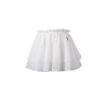 Little Jasmine toddler ballet dance skirt white half-length gauze skirt girls practice skirt short skirt childrens hip-covering skirt summer