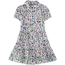Tommy childrens clothing womens comfortable simple casual floral button lapel shirt dress KG0KG07311
