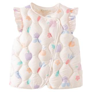 戴维贝拉女童羽绒马甲秋装2025新款儿童马甲背心宝宝轻薄内胆