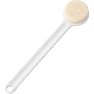 Long-handled soft-bristled bath brush and bath tool