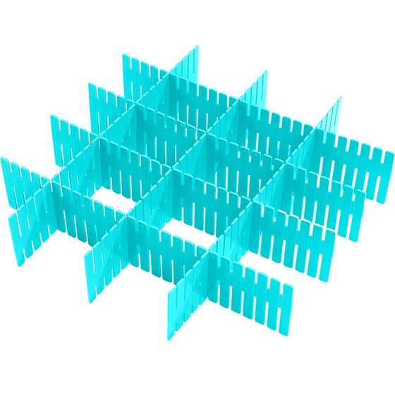 Free combination of drawer storage partitions
