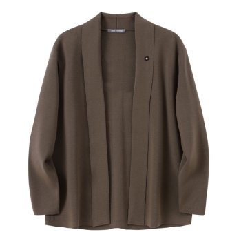 JSSD HOMME 16.2 Micron Fine Merino Wool Flat Knitting Men's Cardigan Jacket JKN022