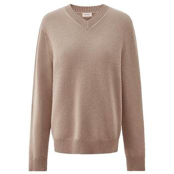 Ochirly 100% wool v-neck sweater