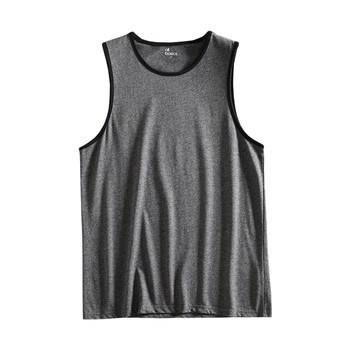 Summer Men's Round Neck Casual Sweat Vest Slim T-Shirt