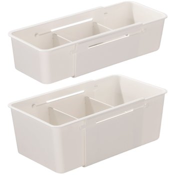 Mimu retractable storage box with partition