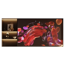 TV niche stainless steel finished embedded aluminum alloy niche custom metal cabinet background wall 75 inches 85 inches