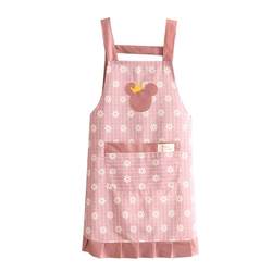 Korean style home cooking kitchen small fresh princess apron women's canvas breathable work fashion 2022 new style apron