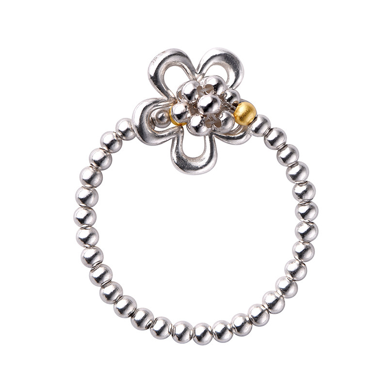 Jueren s925 sterling silver rotating wreath girl ring